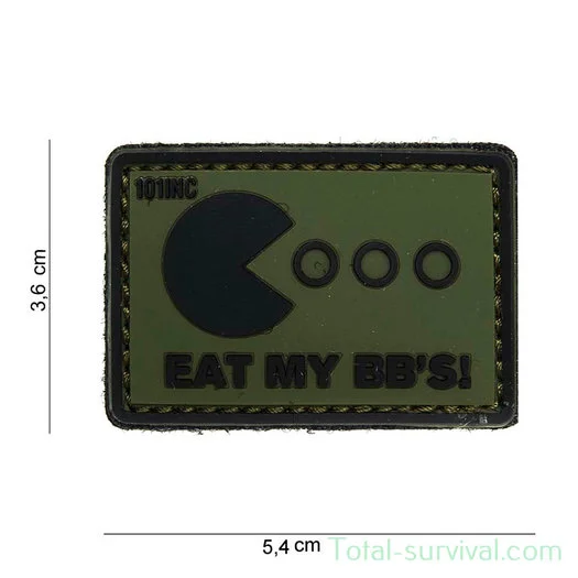 101 INC 3D PVC patch » Eat my BB’s » Green/Black