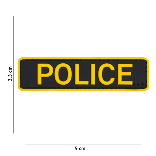 101 INC 3D PVC patch  » Police  » yellow