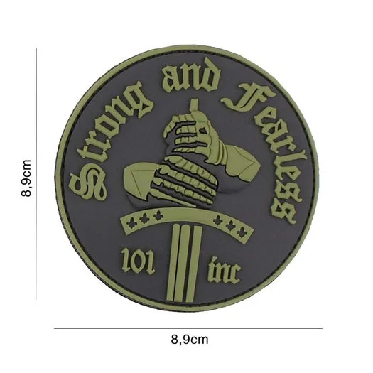 101 INC 3D PVC patch » Strong and Fearless » green