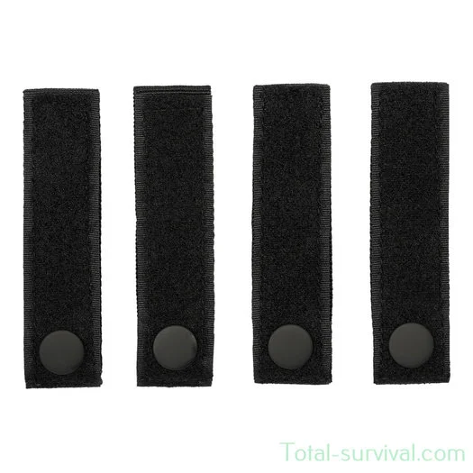 101 Inc Crochet de sangle MOLLE + boucle 4 pièces, noir