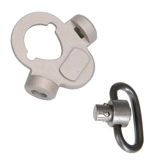 101 Inc EX243 Dual side QD sling swivel, argent/chrome