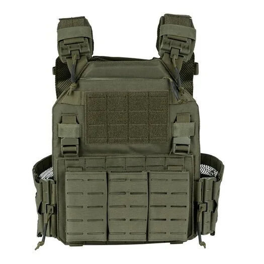 101 Inc gilet porte-plaque QR lasercut Molle, rapid release, vert olive
