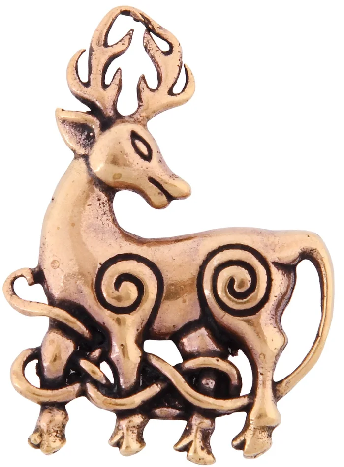 1404640001 – LARP Pendentif en bronze – Cerf celtique