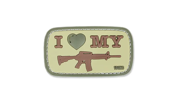 15950 – 101 Inc 3D Patch I Love My M4 Coyote