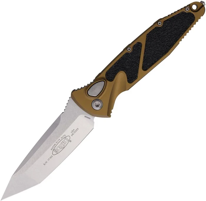 160A-10TA – Microtech SOCOM Elite Auto S/E Tan