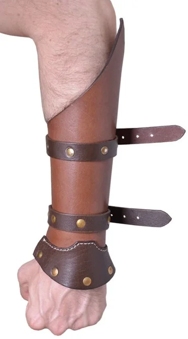 1616101100 – LARP Paire de Brassards En Cuir Warrior