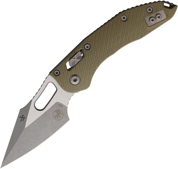 169RL-10APFLGTOD – Microtech Stitch Apo Blade Ram Lock Fluted OD G10