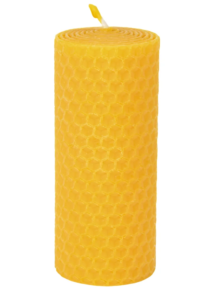 1905000002 – LARP Bougie 10x4cm Cire d&rsquo;Abeille Pure Alvéolée et Roulée