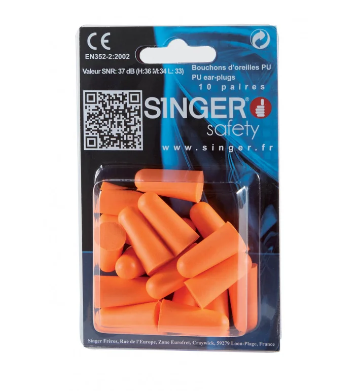 20 bouchons d’oreilles sous blister Singer Safety