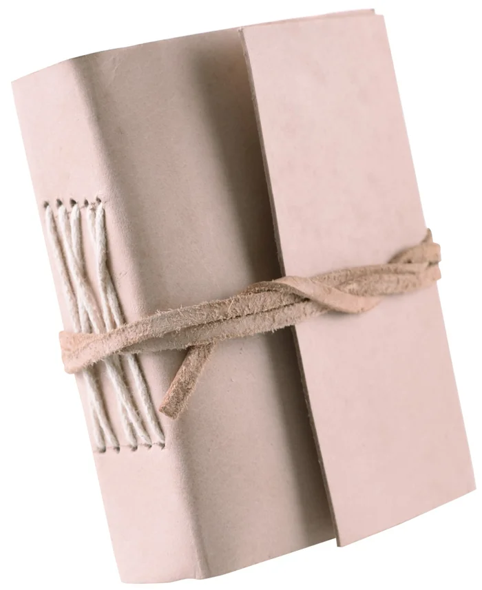 2016200300 – LARP Petit carnet de notes cuir, couleur naturelle, 7 x 9 cm
