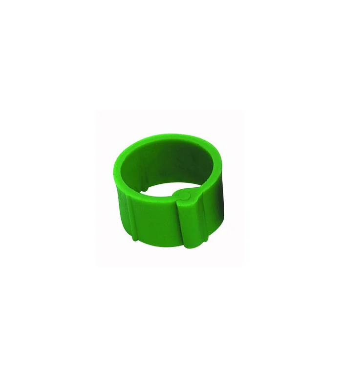 25 Bagues à clips Verte 8 mm