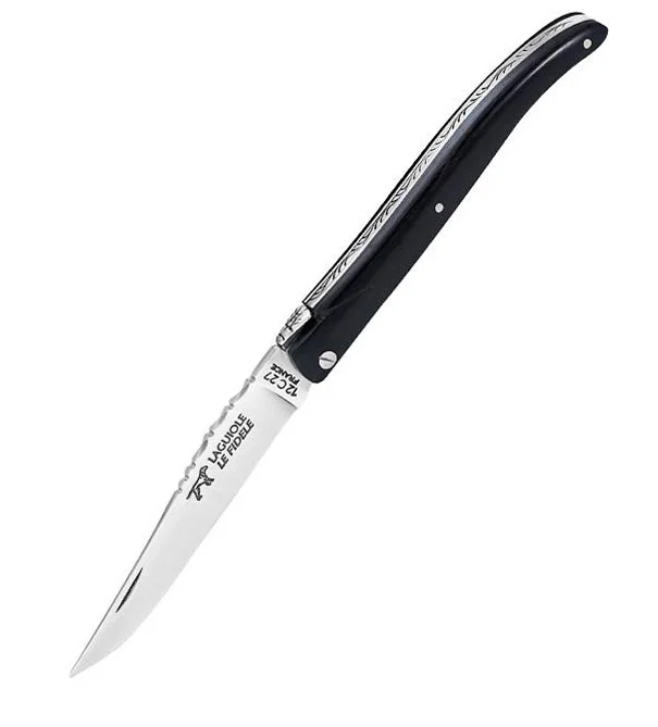 2836 – LAGUIOLE LE FIDELE PLEIN MANCHE EBENE 12CM INOX