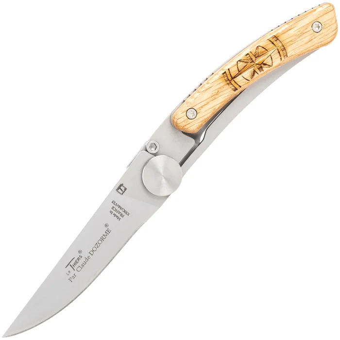 4967.B LE THIERS DOZORME LINER LOCK NATURE BOUSSOLE 10,5CM INOX