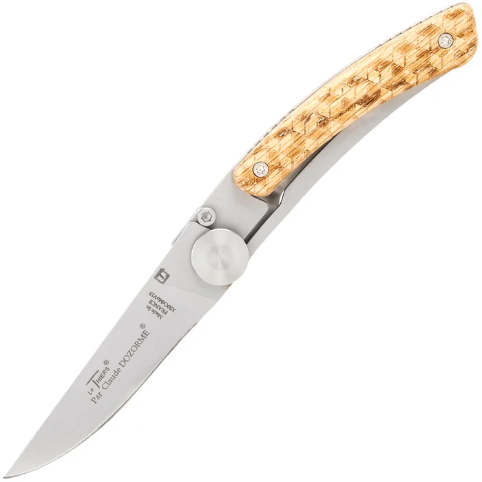 4967.NA LE THIERS DOZORME LINER LOCK NATURE NID D’ABEILLES 10,5CM INOX