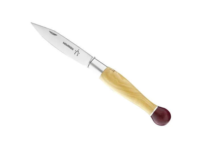 87402 – COUTEAU NONTRON 25 MANCHE BOULE 12CM BUIS AMARANTE