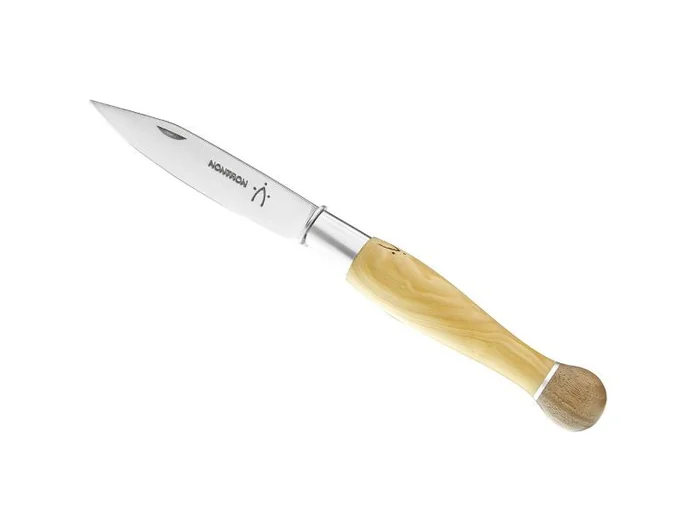 87403 – COUTEAU NONTRON 25 MANCHE BOULE 12CM BUIS NOYER