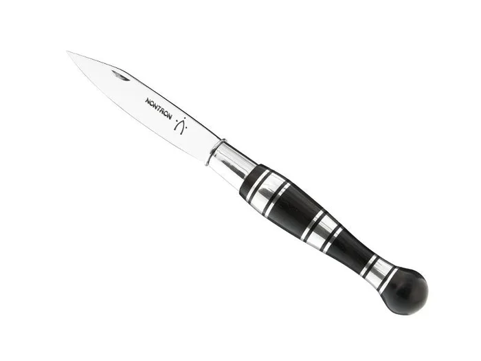 87405 – COUTEAU NONTRON 25 MANCHE BOULE 12CM EBENE/ ALUMINIUM