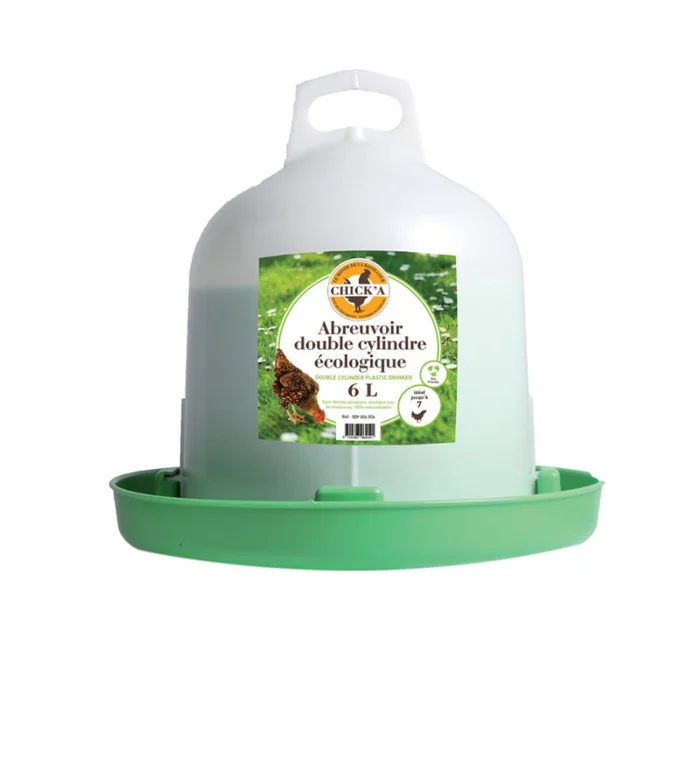 Abreuvoir double cylindre Ligne Verte 6 L CHICK’A