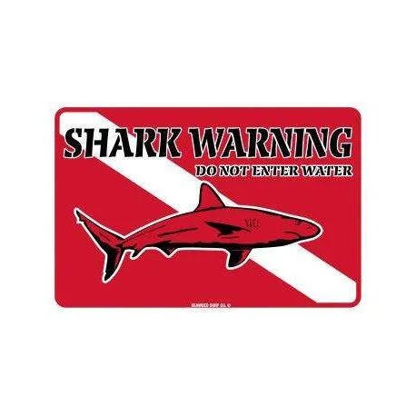 Accessoires SurfSurfpistols PLAQUE METAL DECORATIVE SHARK WARNING