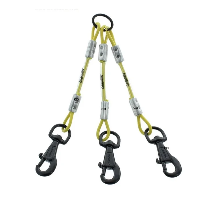 Accouple 3 Chiens Canihunt Câble Métallique Gaine 25cm Xtrême