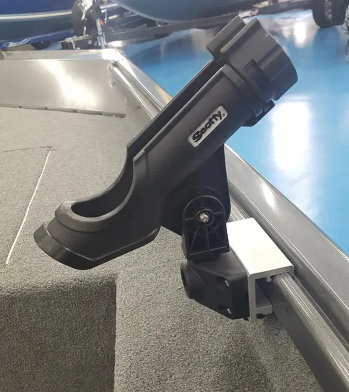 Adaptateur de piste Depth Raider – Alumacraft pré-percé et taraudé pour Scotty & Cannon supports de canne à pêche en plastique – Argent – Image 3