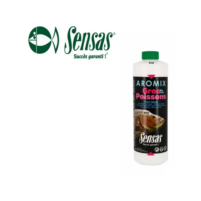 ADDITIF SENSAS AROMIX GROS POISSONS FISH MEAL 500ML