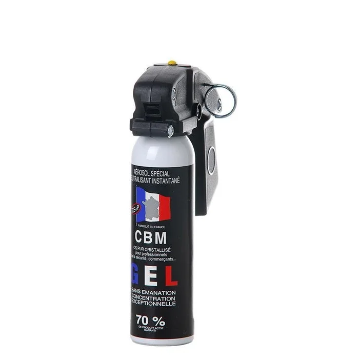 Aérosol de défense CBM gel lacrymogène CS + Poignée Standard 300 ml