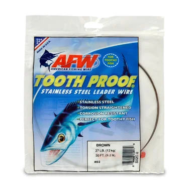 AFW – Câble en acier inoxydable simple brin résistant aux dents – Camo – 30 pieds