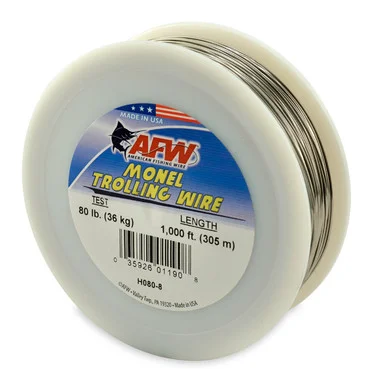 AFW – Fil à pêcher Monel en alliage nickel-cuivre – Brillant – Bobine de 5 livres