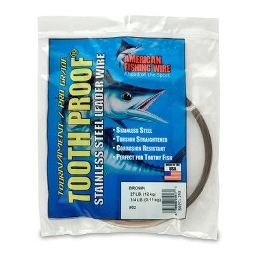 AFW – Fil de pêche en acier inoxydable résistant aux dents – Camo – Bobine de 1/4 livre