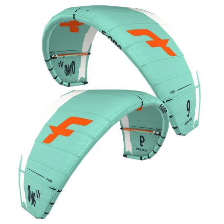 Ailes Kitesurf à BoudinF-One ONE V2 MINT / FLAME 2023