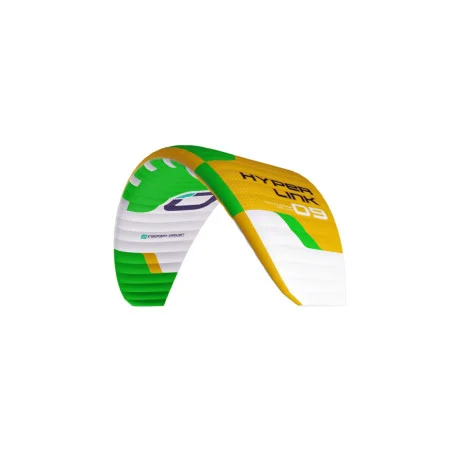 Ailes Kitesurf à CaissonOzone Hyperlink V4 – Jaune/Vert 2025