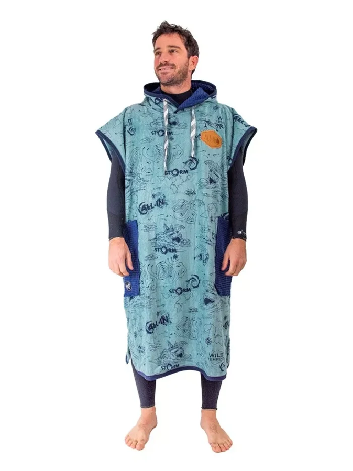ALL IN – Poncho classic BUMPY Navy homme