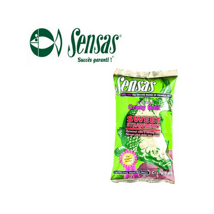 AMORCE CARPODROME SENSAS 3000 CRAZY BAIT SWEET STRAWBERRY 1KG