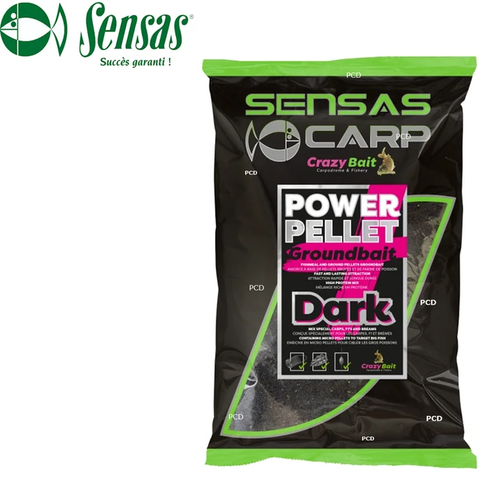 AMORCE SENSAS BIG BAG GROUNDBAIT UK POWER PELLETS PLUS DARK 2KG