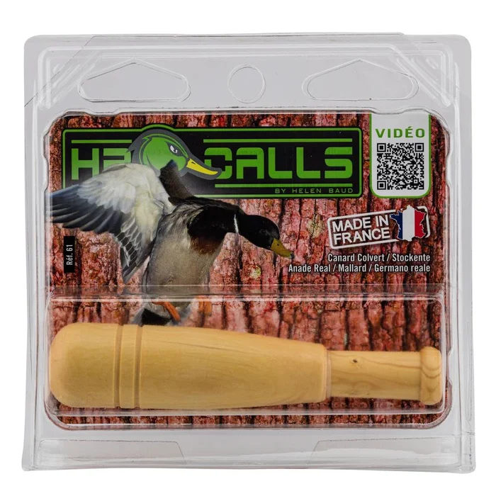Appeau Canard Colvert Helen Baud – Bois d’Acacia – Son Réaliste – Pour un Attelage Efficace