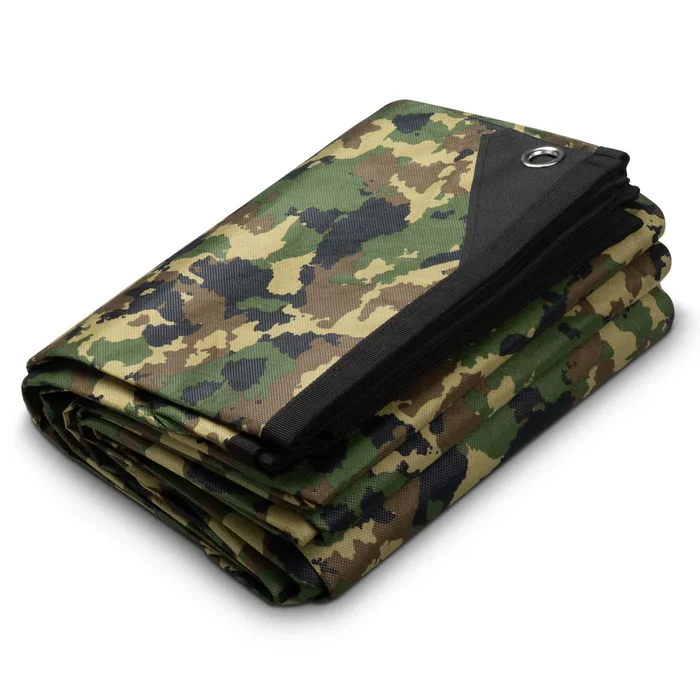 AR8512WCAM – Arcturus Gear Bâche Réfléchissante XL Renforcée 2.6 x 3.7m Woodland Camo