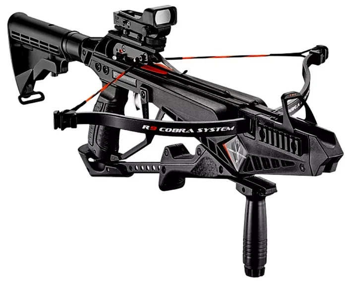 Arbalète 90 lbs COBRA R9 armement automatique + viseur et poignée