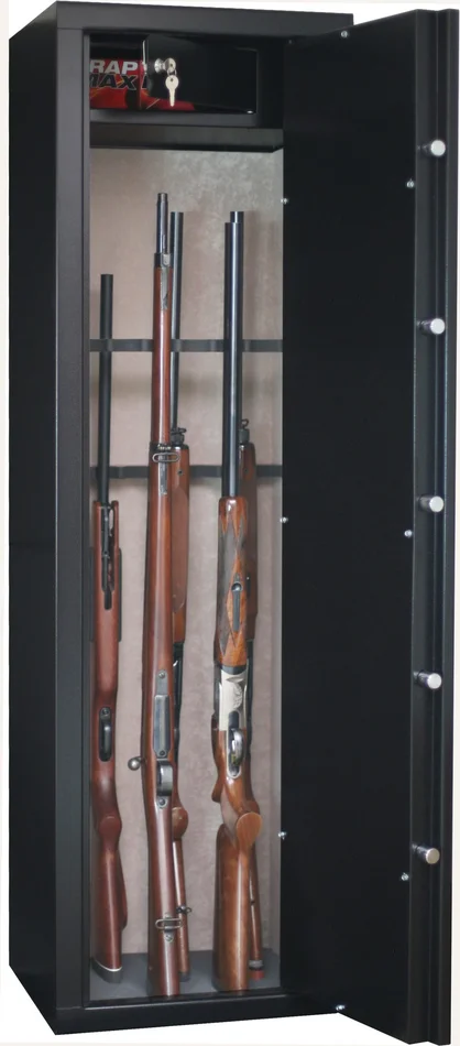 Armoire 16 armes dont 8 avec lunette avec un coffre intérieur INFAC SAFE