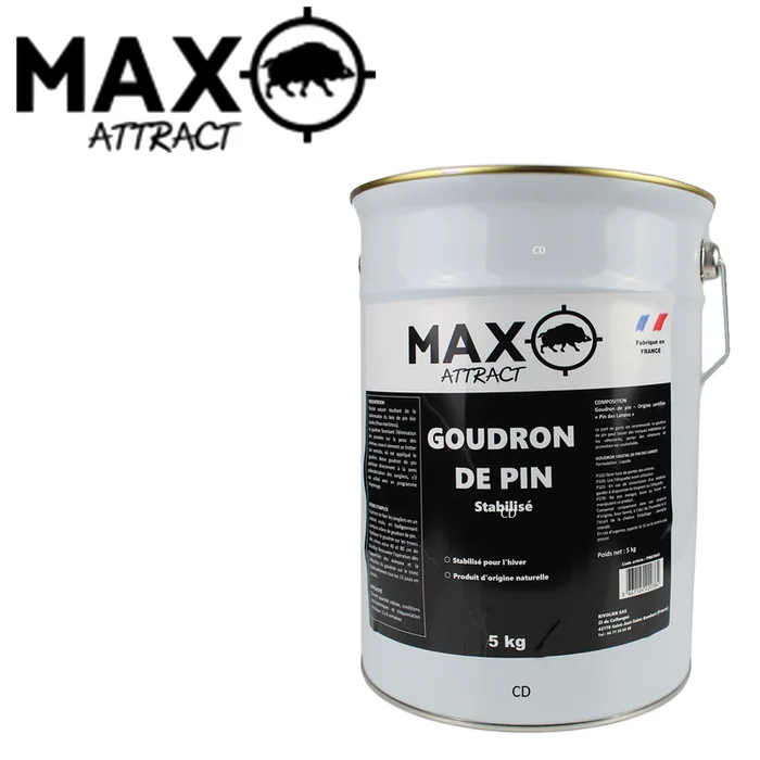 ATTRACTIF SANGLIER GOUDRON DE PIN MAX ATTRACT – SEAU MÉTAL 5 KG