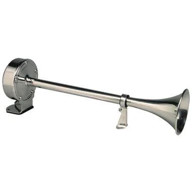 Avertisseur Schmitt & Ongaro Deluxe tout en inox simple trompette – 24 V