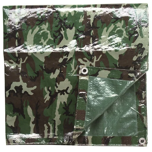 Bâche agricole camouflage Woodland 1.9×3 m avec oeillets