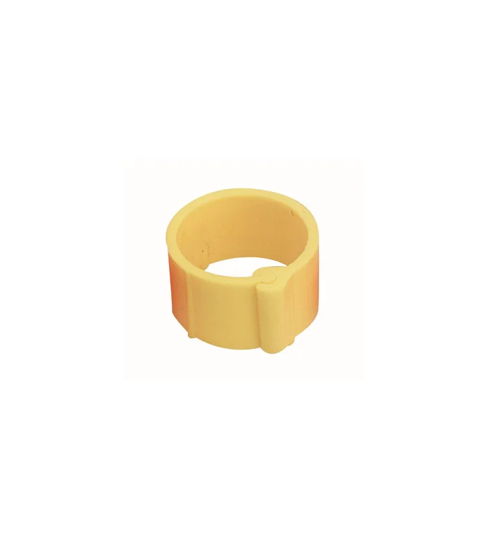 Bague jaune à clips 8 mm par 100