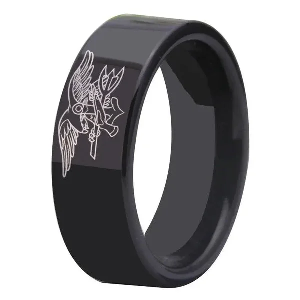 BAGUE MILITAIRE – AIGLE ROYAL (CÉRAMIQUE)