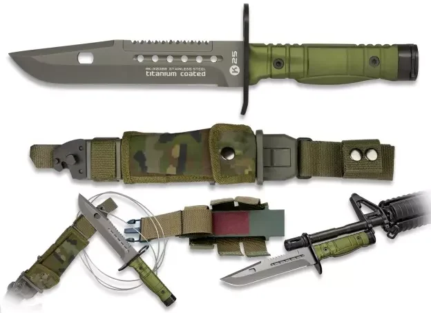 Baïonnette couteau poignard combat titane 31cm cam