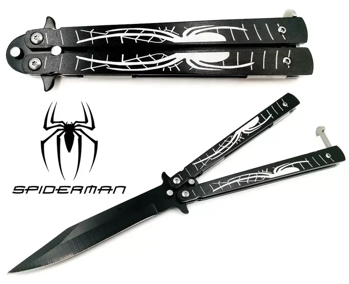 Balisong couteau papillon 22,2cm araignée – SPIDERMAN