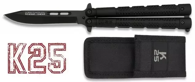 Balisong couteau papillon 22,5cm titane – K25