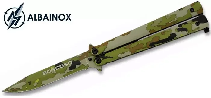 Balisong couteau papillon 22cm camouflage – ALBAINOX