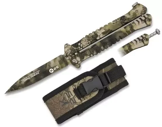 Balisong couteau papillon 23cm titane K25
