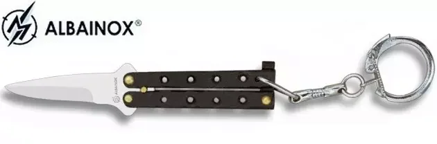 Balisong porte-clé 8,8cm – Couteau papillon noir